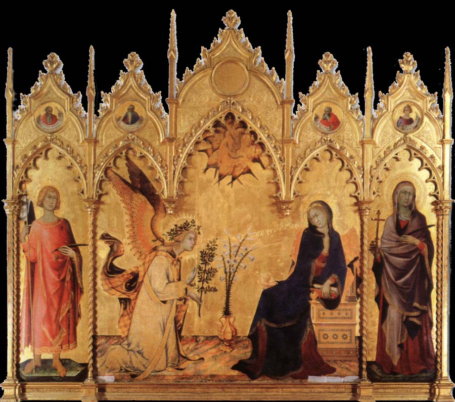 The annunciation with Two Saints